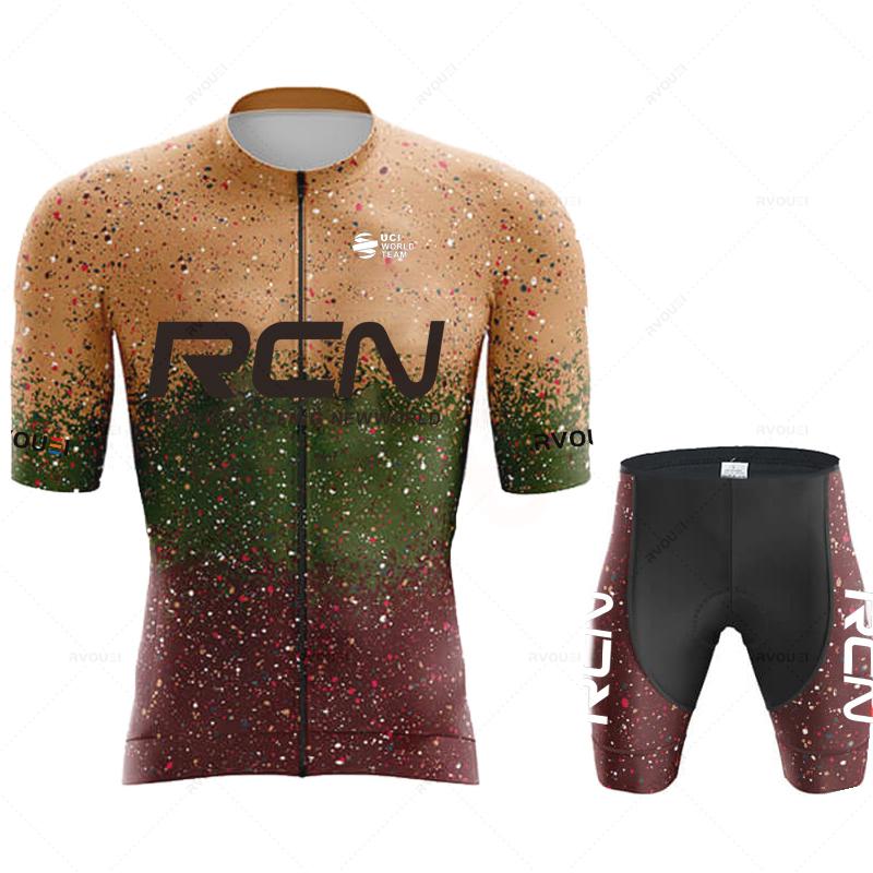 Ropa De Ciclismo Rvouei Arrival Summer Men's Short Sleeve Cycling Shirt Triathlon Team MTB Mountain Race Cycling Clothing