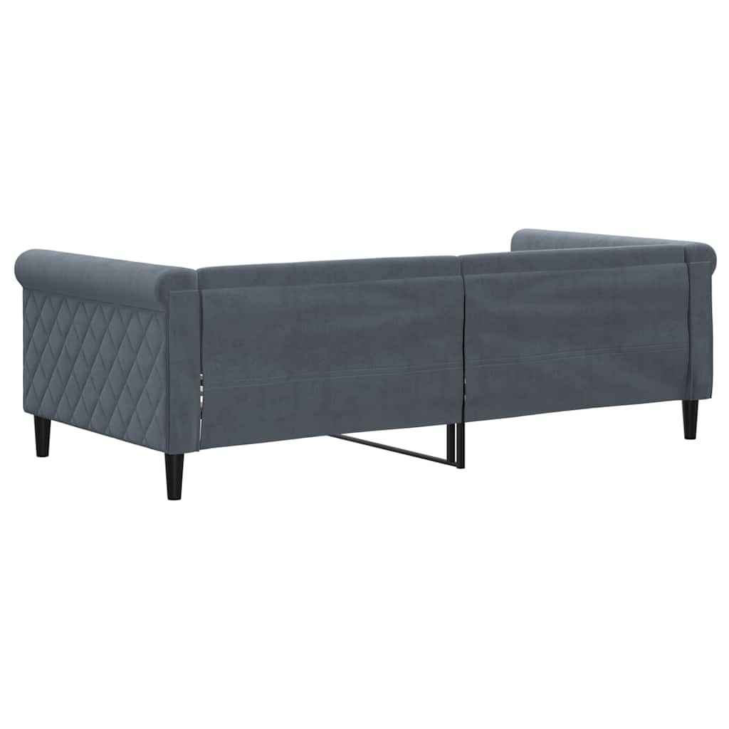 Daybed Dark Grey 90x190 cm Velvet