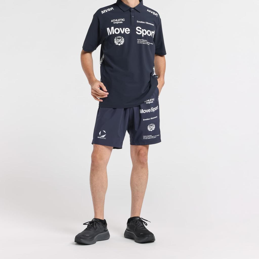 Move Sports Descente ПОЛО с коротким рукавом из мини-пике с солнцезащитой, охлаждением и защитой от УФ-лучей Мужская функция, Влагоотводящее, Быстросохнущее, Эластичное,