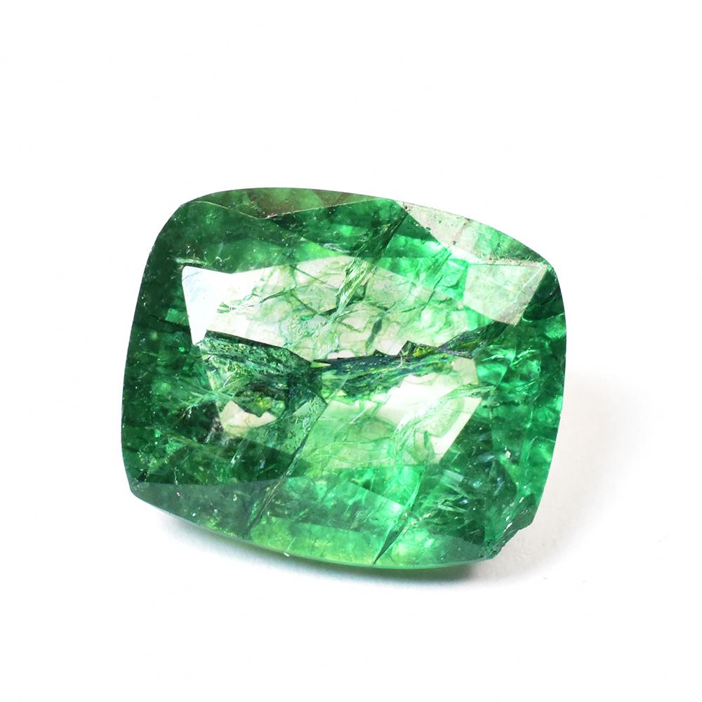 Natural Green Emerald Loose Gemstone Unique Cushion Cut 6.45 ct for Jewelry Making and Crafts