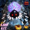 6FT Halloween Inflatable Toys Outdoor Decoration Spider with Magic Light Blow Up Inflatables for Outdoor Yard Lawn Decor Garden