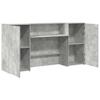 Biurko Recepcyjne Betonowe Szare 200X50X103,5 Cm Drewno Klejone
