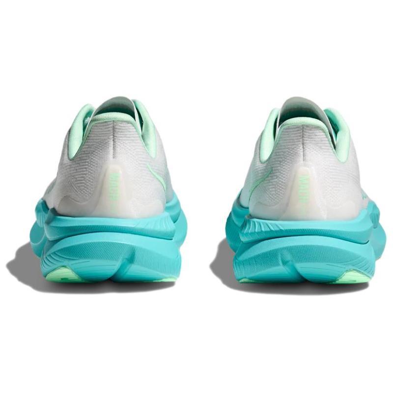 HOKA One One MACH 6 Нескользящие износостойкие низкие кроссовки для бега Женские Бело-голубые Кроссовки 1147810-WTCL