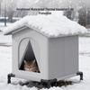 Большая водонепроницаемая зимняя палатка для домашних животных: Толстое, теплое, закрытое укрытие для кошек и собак
