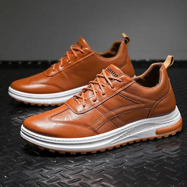 Men's Casual Lace Up Board Shoes High Quality All-match Sneakers Non-slip Wear-resistant Work Shoes Soft Sole Surface