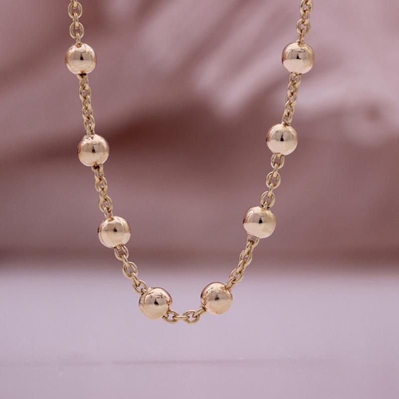 Модные браслеты, ожерелье, круглые бусы розового золота, цветные шарики, цепочки из бисера, модные ювелирные изделия, подарок для женщин