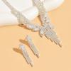 BLINGBAY Women's Jewelry Set Sweet Romantic Fashion Wedding Dress Accessories Elegant Lady Earrings Necklace Set Girls Modern Jewelry Gift