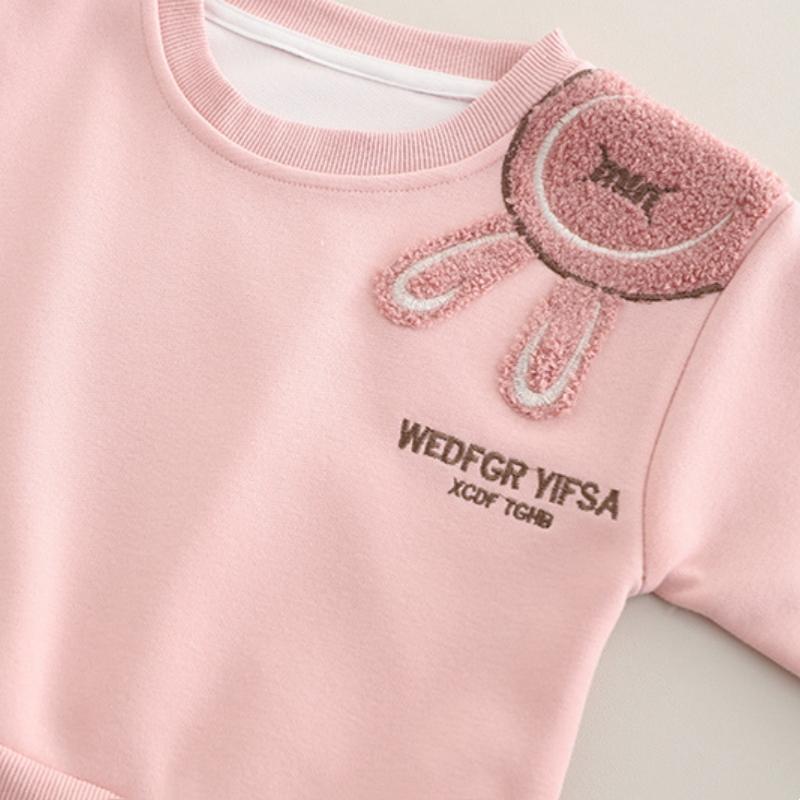 Комплект из 2 предметов для девочек, весенняя детская одежда, корейский детский наряд, милый свитер с заячьими ушками и штанами, костюмы для детей от 1 до 5 лет