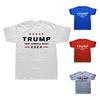 Летняя футболка 2024, выборы президента Трампа с буквенным принтом, индивидуальный круглый вырез, короткие рукава, свободный мягкий дышащий топ для кампании