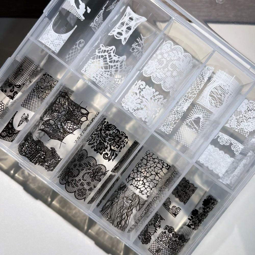 Rose Flower Pattern Nail Foils Lace Design Nail Art Stickers Transfer Paper Nail Decoration