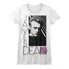 Джеймс Дин Old Skool Белая Белая Юношеская Женская Футболка