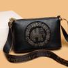 Retro Women's PU Leather Bag  Multiple Zippers  Lady Messenger Bag  Small Shoulder Bag  Fashion  Luxury  Casual  New