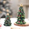 Lifelike Mini Christmas Tree Statue Resin Christmas Tree Ornaments  Home Xmas Decor