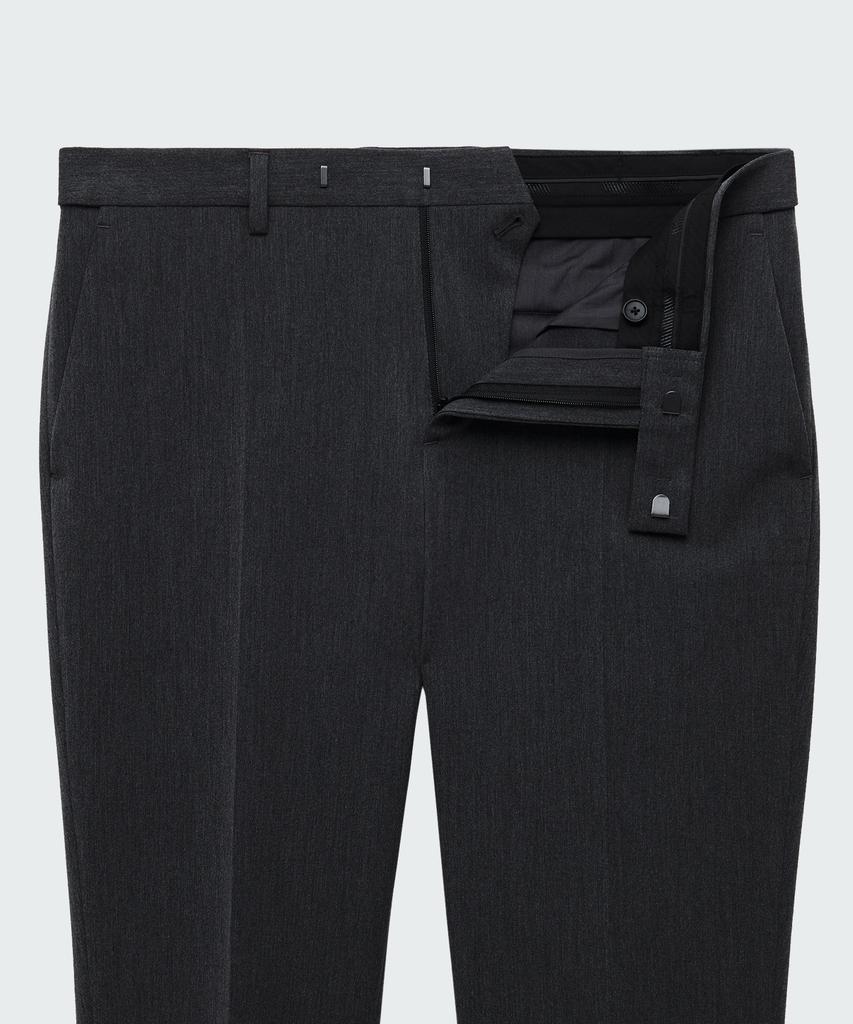 MUSINSA STANDARD Tapered Hidden Banding Crop Slacks [Charcoal Gray]