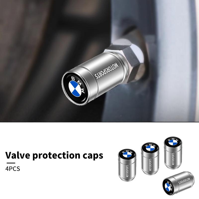 BABD1 For BMW New 4Pcs Car Wheel Tire Valve Caps Air Stem Covers Accessories For BMW E46 E90 E60 F10 E39 F30 E36 F20 E87 E90 E70 E91
