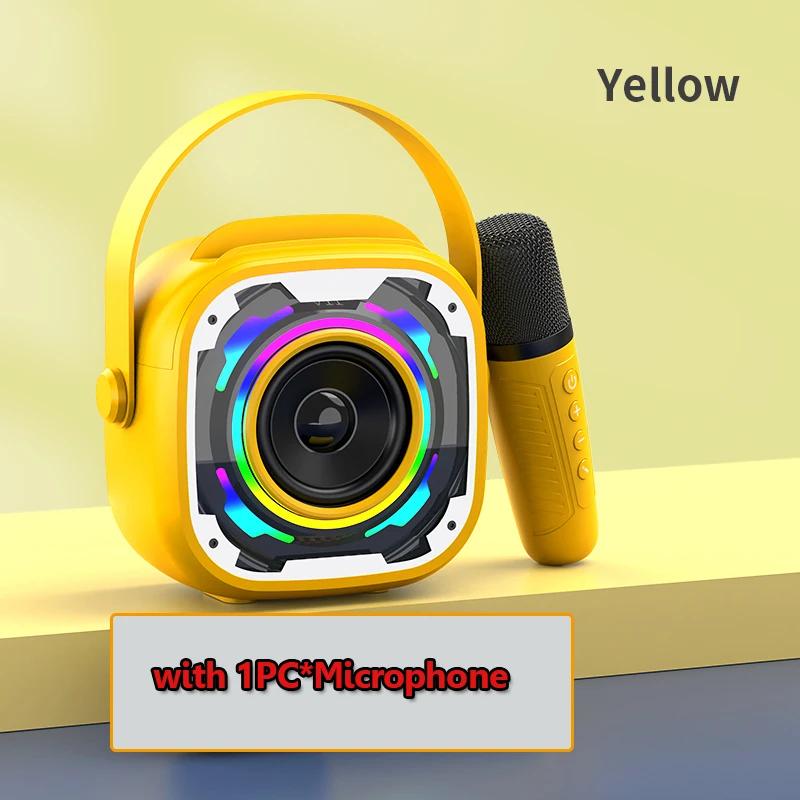 Mini Karaoke Machine Portable Bluetooth 5.3 Speaker Wireless Microphone Home Family Singing Children's Gifts Support TF U Disk