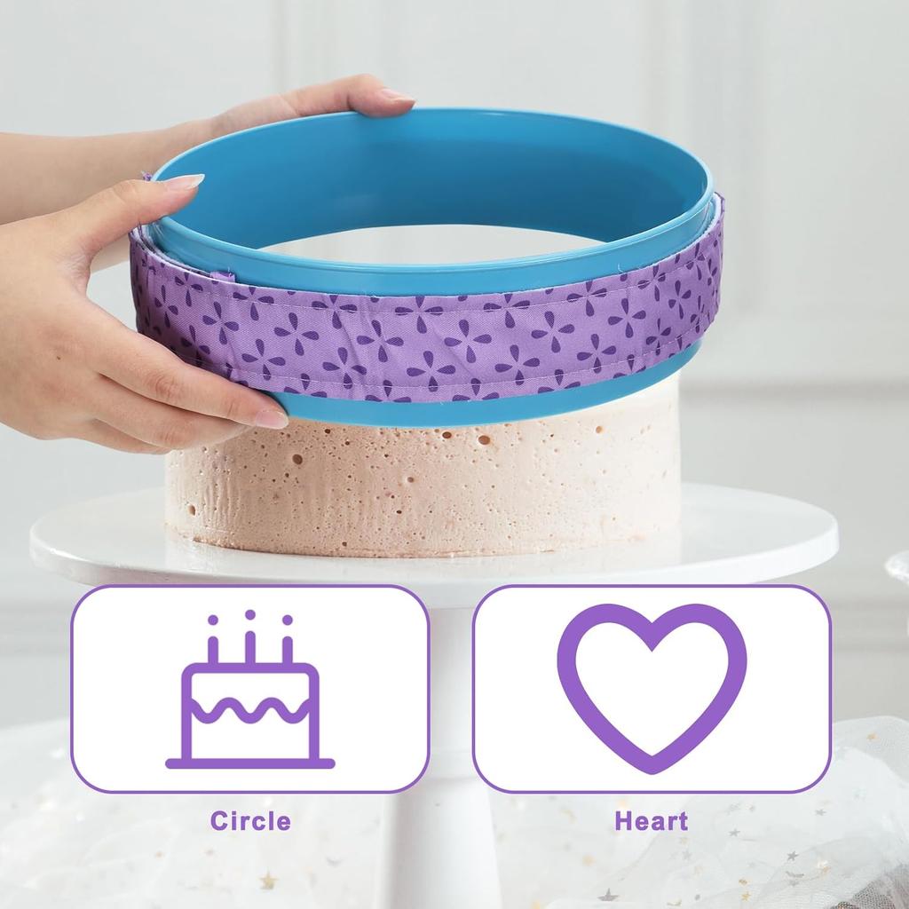 4 Pcs Cake Strips, Washable Reble Cake Pan Wraps for Even Baking Convenient Cakes Bakings Supplies for Kitchen Bakery Restaurant to Evenly Moist