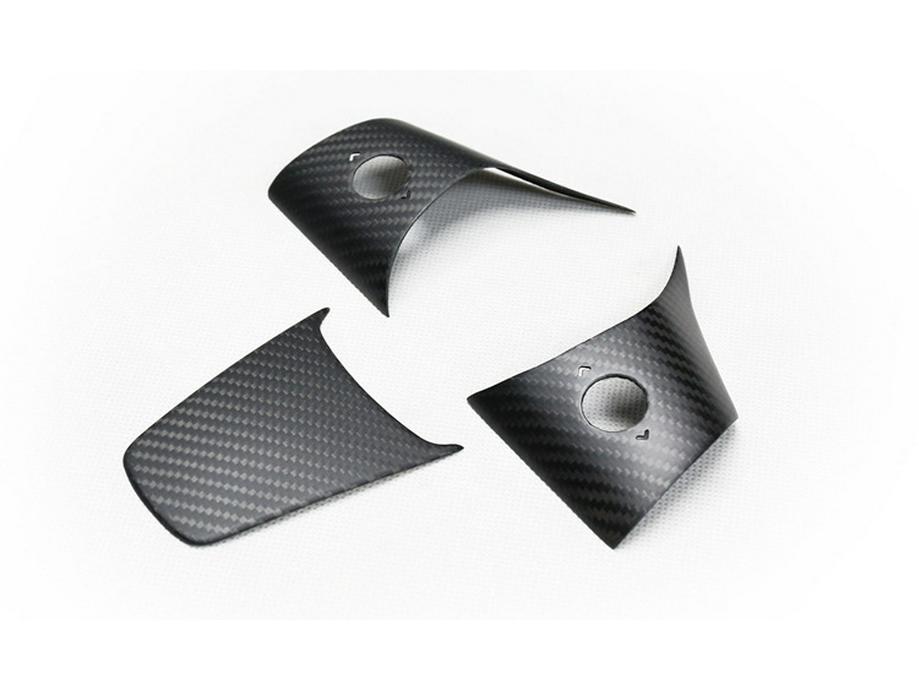 Dry Carbon Fiber Steering Wheel Sticker for Tesla Model 3/Y