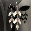 Ethnic Style Copper Color Metal Leaf Earrings for Women Girls New Vintage Handmade Statement Hook Earring Party Jewelry Gifts