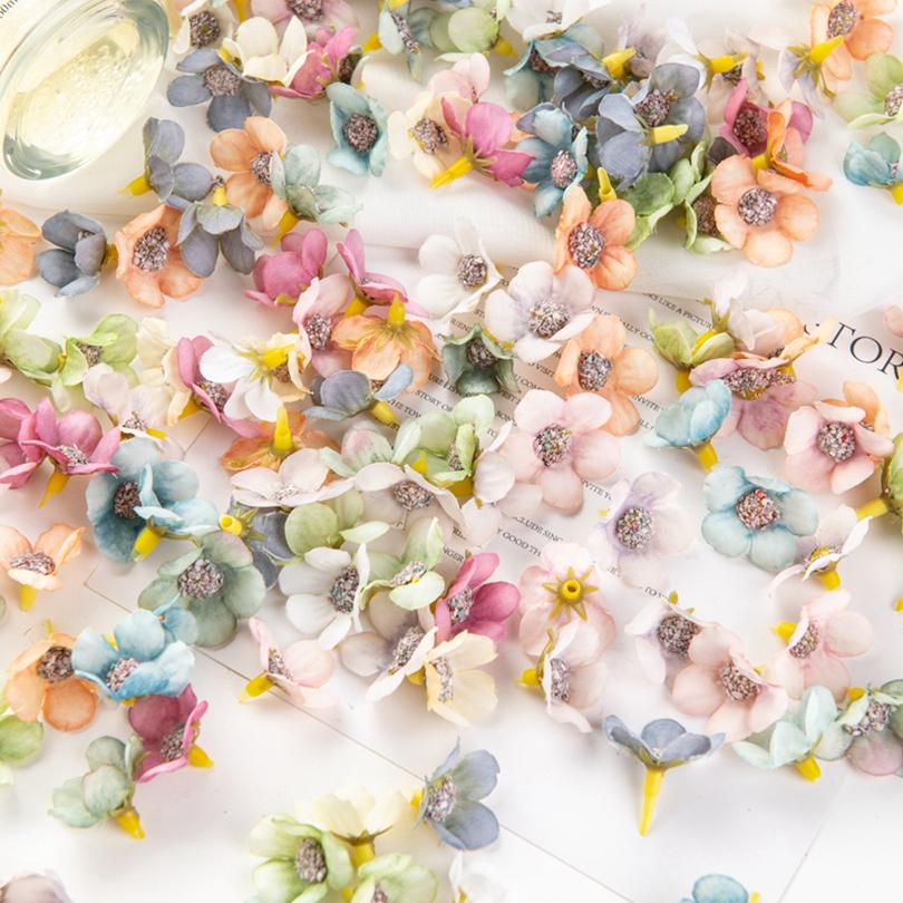 Artificial Flowers Scrapbooks Diy Candy Boxes Wedding Party Home Garden Table Decor Handmade Festival Wreath Car Silk Mini Daisy