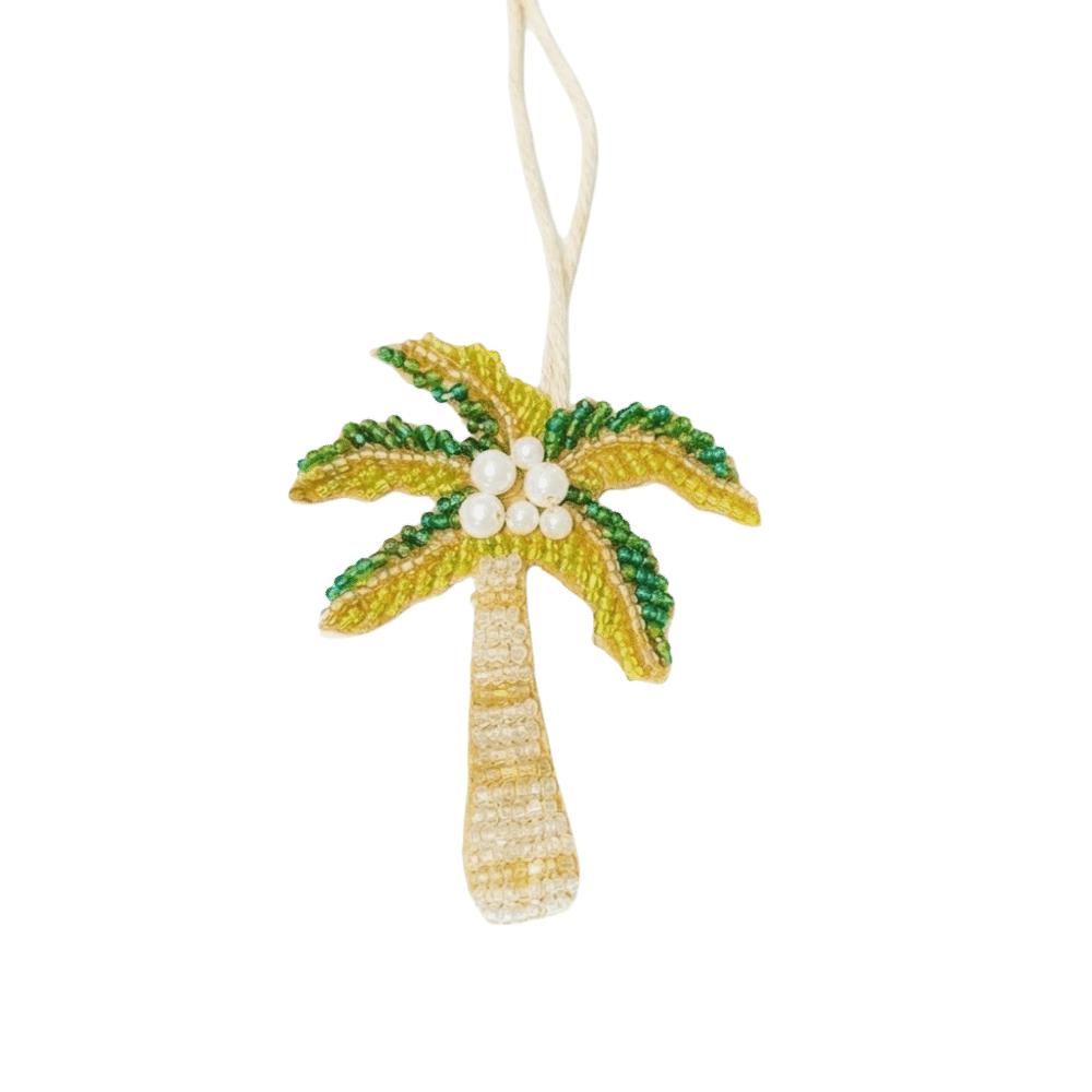 Starfish Coconut Tree Patch Keychain Sequin Beaded Patch Lanyard Clothing Decoration
