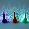 LED Wall-Mounted Night Light Remote Control Creative Bedside Lamp USB Charging Hollowed Peacock Projector Light for Home Decor