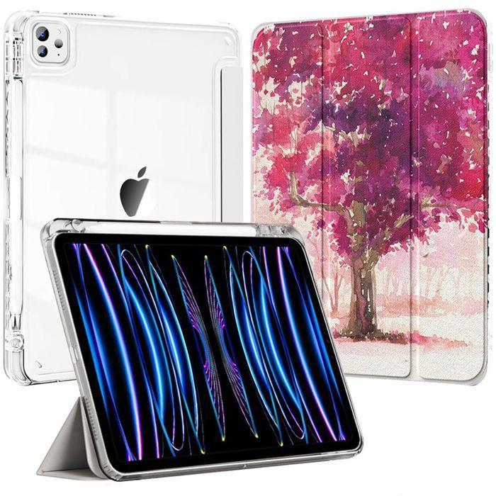 Coque de Protection - E.F.Connection - pour iPad Pro 11" - Motif Arbre - Compatible 2018-2022 - Porte-Stylet
