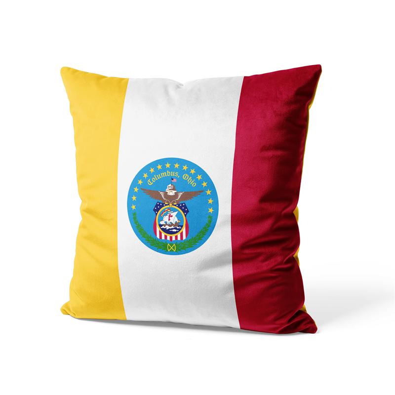 Aertemisi 18'' X 18'' Columbus Ohio Square Throw Pillow Cushion Covers Cases Pillowcases For Sofa 45Cm X 45Cm