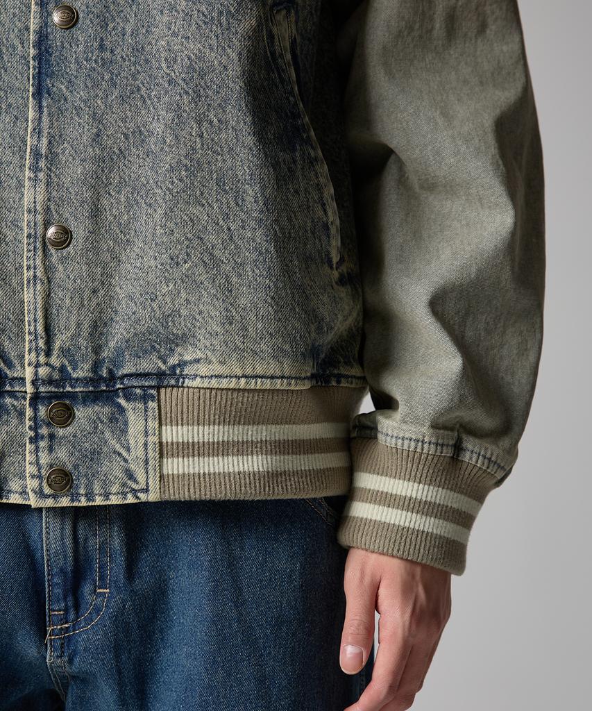 Dickies Джинсовая куртка-бомбер с логотипом-волной Тонированный деним