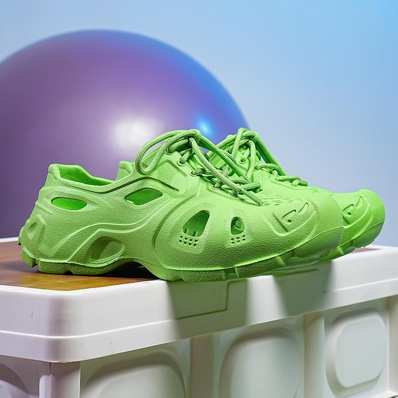 2024 летние новые мужские и женские туфли на высокой эластичной резинке, садовая обувь из ЭВА на толстой подошве, пляжная обувь для дома и улицы, 37-45