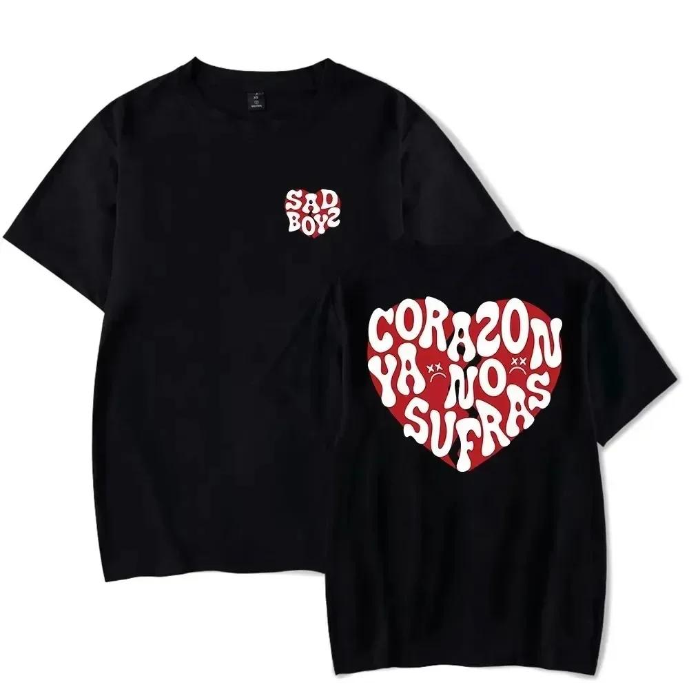 Футболка Junior H No Sufras футболки Sad Boyz Tour Top Летняя женская мода повседневная уличная одежда с коротким рукавом женская одежда