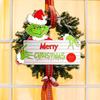 Christmas Green Elf Door Sign Merry Christmas Wooden Door Hanger Front Door Wall