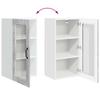 Wall Mounted Glass Cabinet LUCCA 2 pcs Concrete Grey 40 x 31 x 80 cm