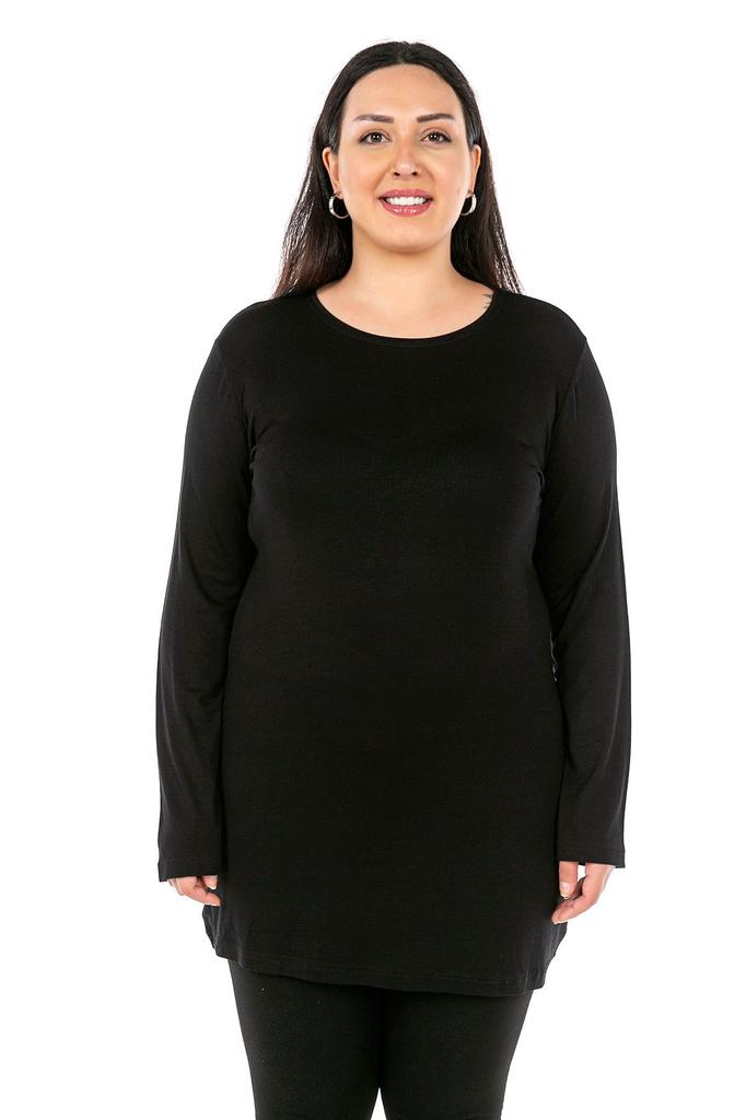 Women's Style Big Size Body Plus Size Round Neck Long Sleeve Viscose Long Mink Body