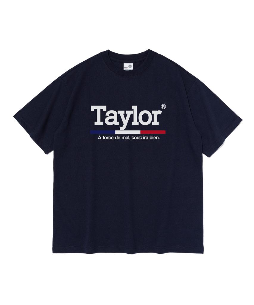 TAILOR STUDIO Футболка оверсайз с коротким рукавом Typo (военно-морской флот)
