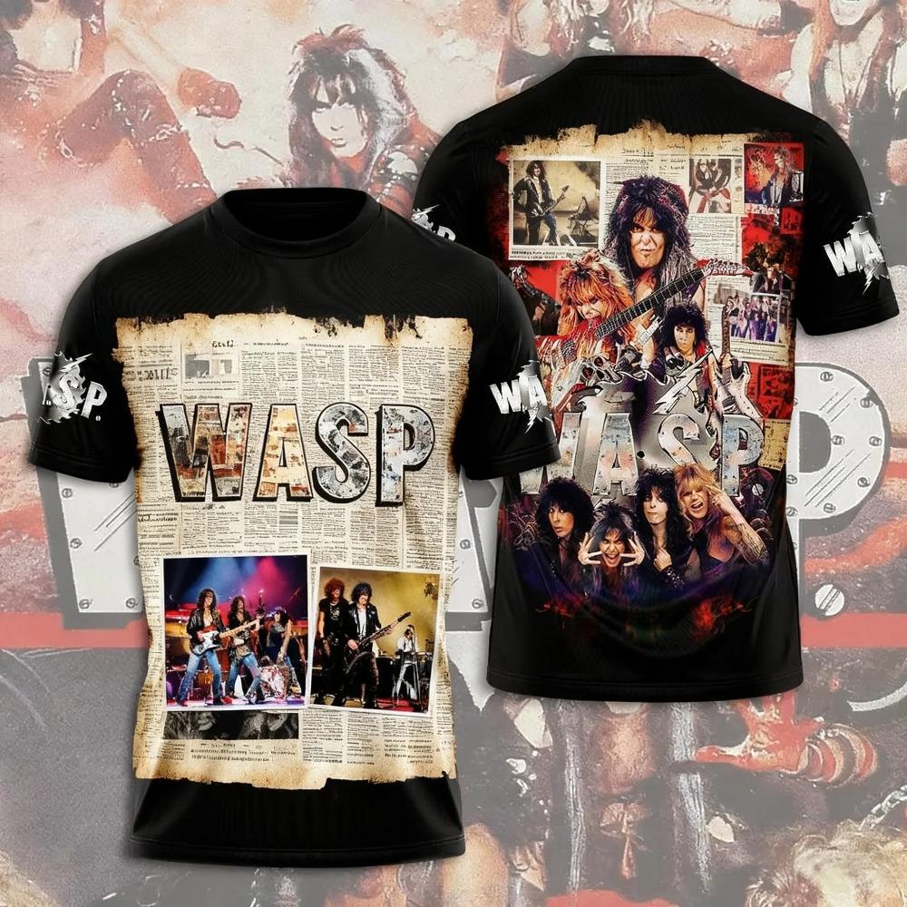 Горячие Аниме W.A.S.P Майки для Косплея Футболки 3D Печать Детские Мультяшные Футболки Летние Мужские Женские Харадзюку Короткий Рукав Y2k Топы