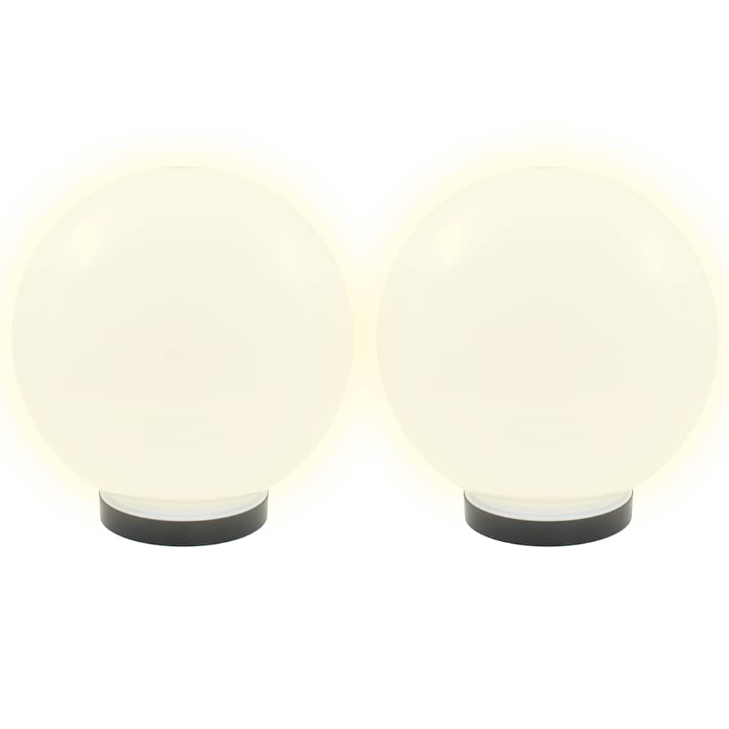 LED Garden Lights Set of 4 Spherical 25 cm Diameter PMMA