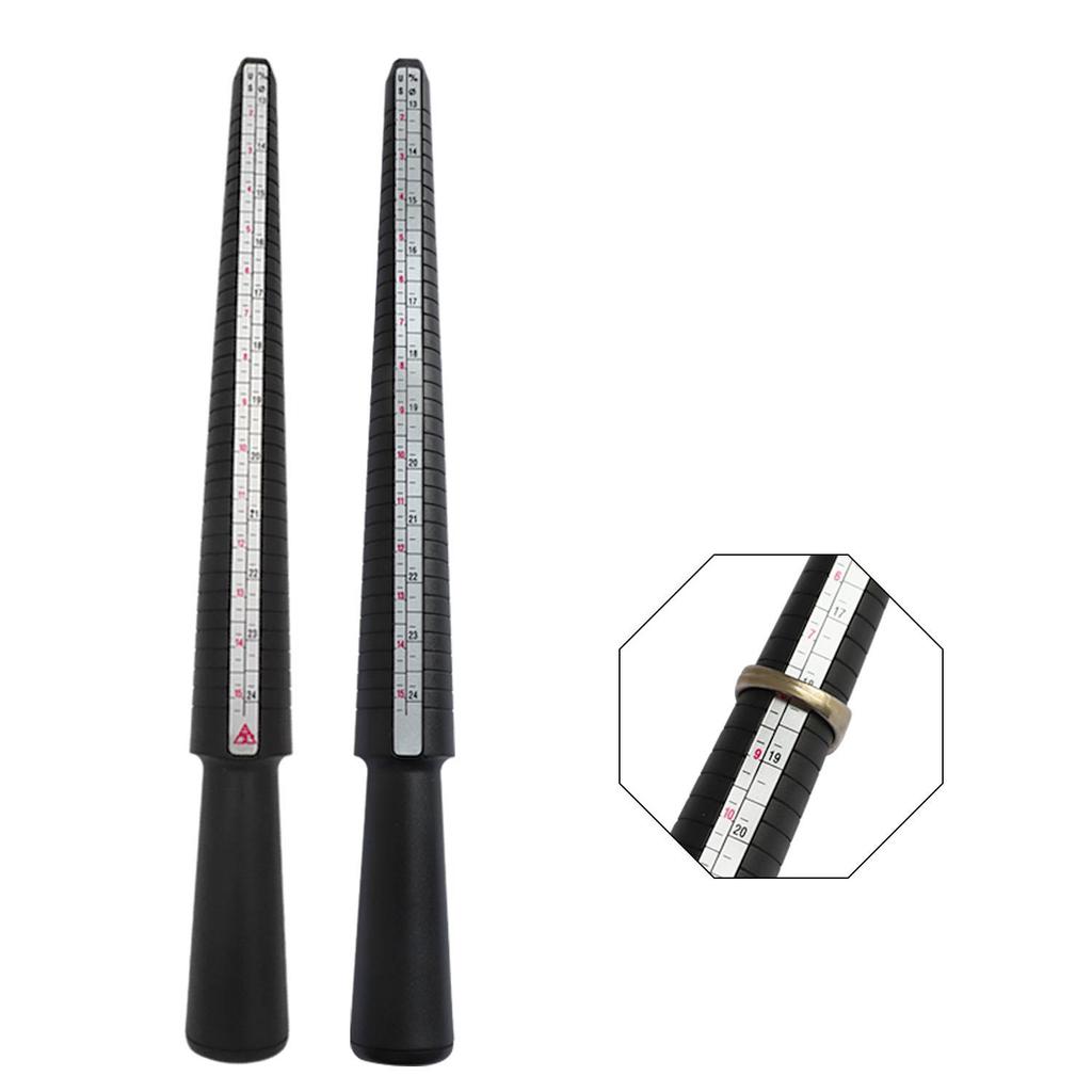 Ring Sizer Set Ring Mandrel Gauge Tool US Size EUR Size&Finger Gaugers US Size 1-13 with Half Size Finger Measurement Scales Ring Stick Measure Tool