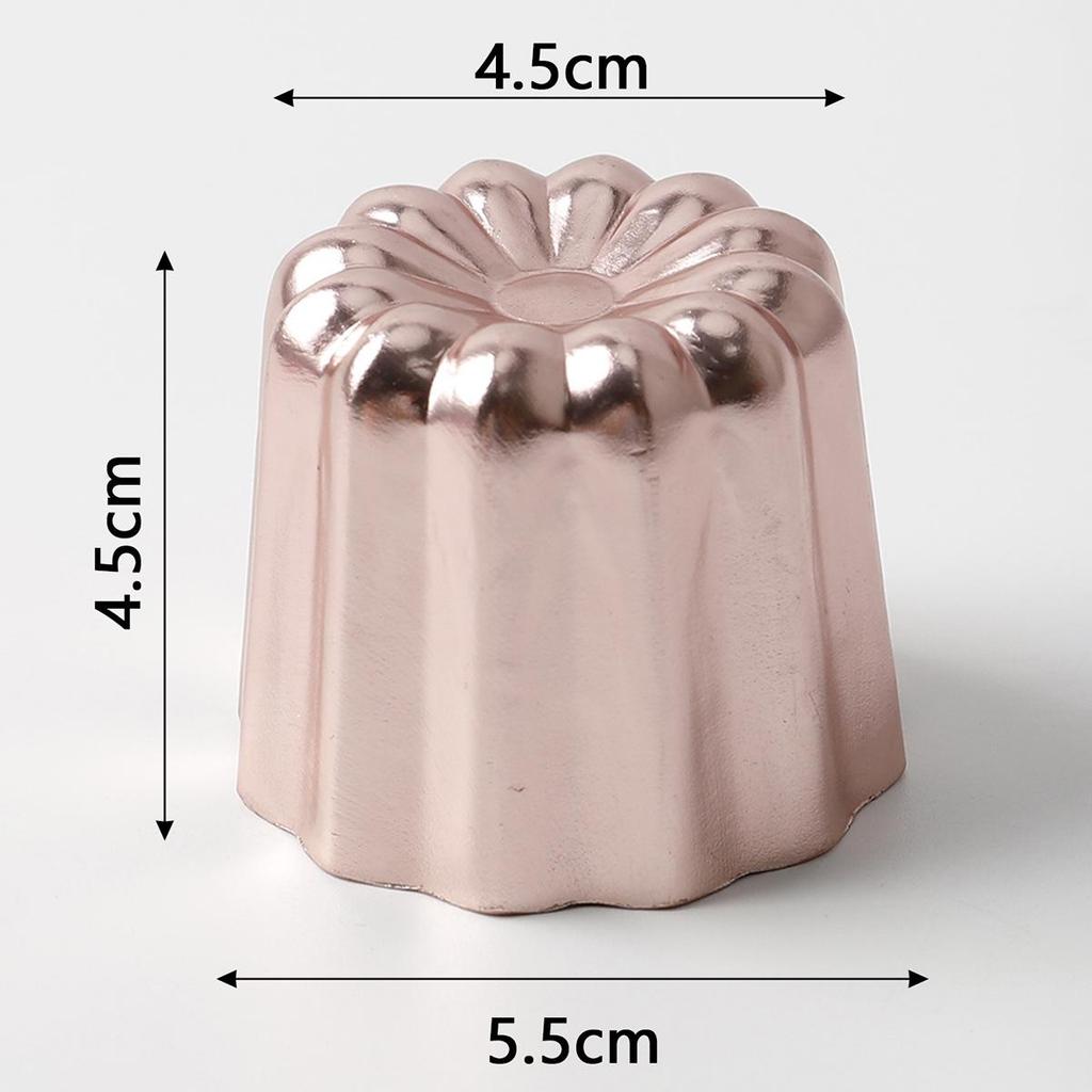 Aluminum Alloy Non-stick Canelé Cake Mold for French Desserts