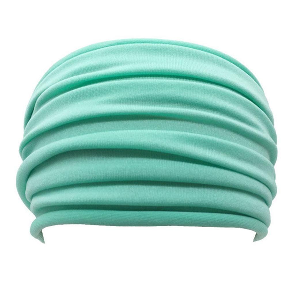 Nonslip Elastic Fold Yoga Hairband Stretch Hair Band Turban Running Headwrap Wide Sports Headband