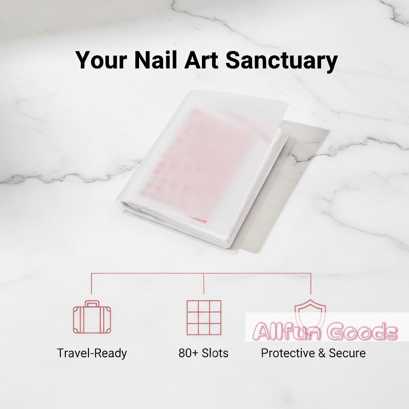 40/80 Slots Empty Collection Book Nail Stickers Storage Book Collecting Decal Organizer Display Notebook Manicure Nail Tool