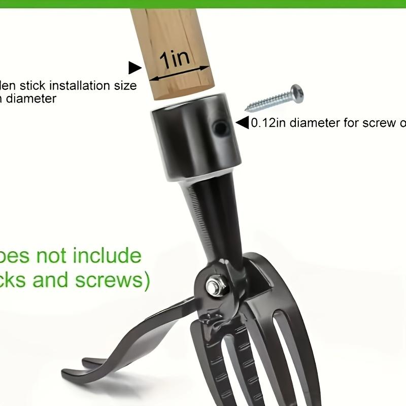 Heavy-Duty Aluminum Garden Weeding Tool with 4-Claw Steel for Root Removal