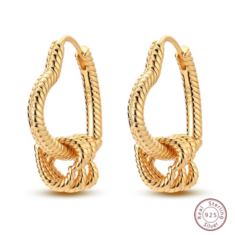 Серьги-кольца из серебра 925 пробы, минималистичные, золотые, круглые, модные, с застежкой-пряжкой с цирконием, свадебные украшения, подарок для женщин