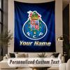Custom Text Tapestry FC Porto Print Wall Tapestry Indoor Living Room Wall Decor