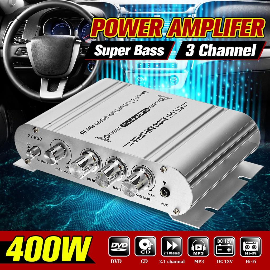 DC 12V 40W 2.1-канальный усилитель Hifi с супербасом и большим фильтром для динамиков DVD/CD, MP3