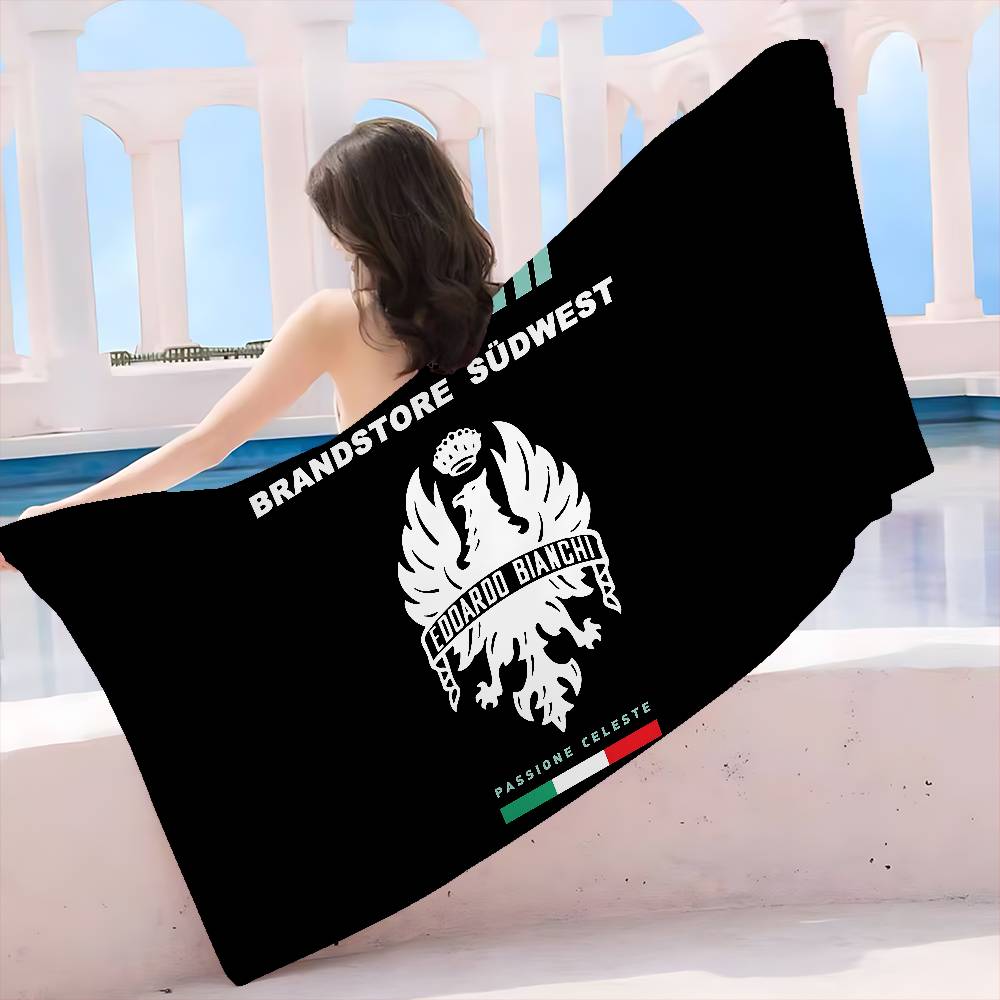 B-BianchiS Bike Logo Beach Towel Colorful Bath Towels for Girl Microfiber Quick Dry Sand Free Beach Yoga Spa Gym Pool