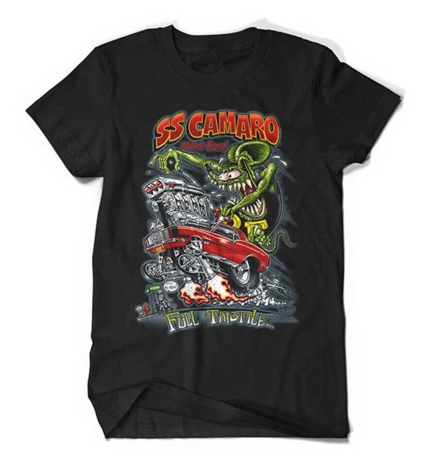 Новая футболка унисекс Rat Fink Ss Camaro с коротким рукавом для мужчин и женщин, все размеры