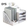 File Storage Rack Desktop Organizer Large Capacity Multi-Layer Partition Design Easy Assembly File Holder