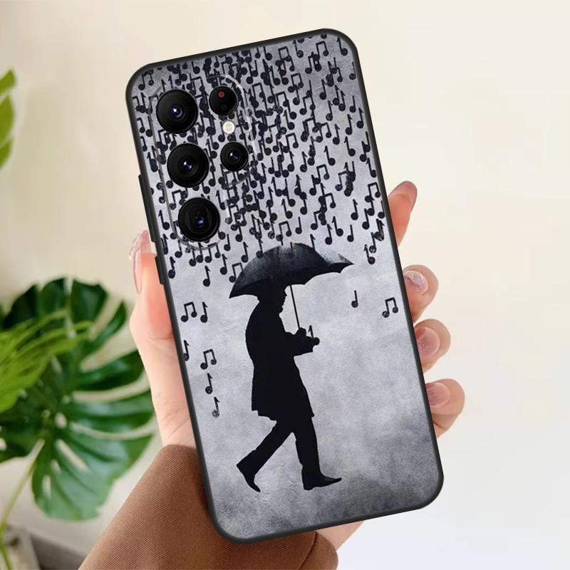 Мягкий чехол с музыкальными нотами для Samsung Galaxy S25 S21 S22 S23 S24 Ultra S9 S10 Plus S20 FE S24 FE