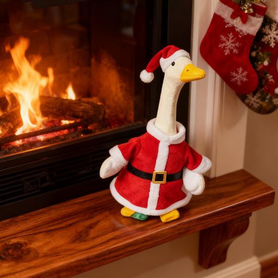 Наряд для садового гуся Турция/Пугало/Одежда Санты Подходит для 23-дюймовой цементной пластиковой статуи гуся для урожая, осени, Дня благодарения, Рождества, двора, патио